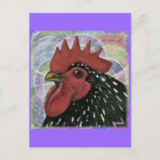 Cochin: Decorative Rooster Head Postcard