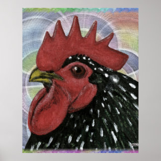 Cochin: Decorative Rooster Head Poster