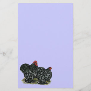 Cochin Mottled Chicken Pair Stationery
