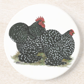 Cochin Mottled Chickens Coaster