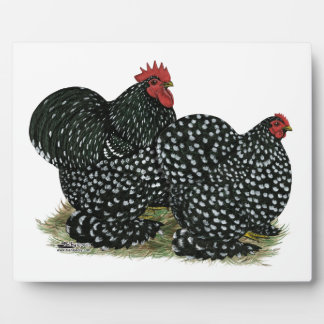 Cochin Mottled Chickens Plaque