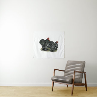 Cochin Mottled Chickens Tapestry