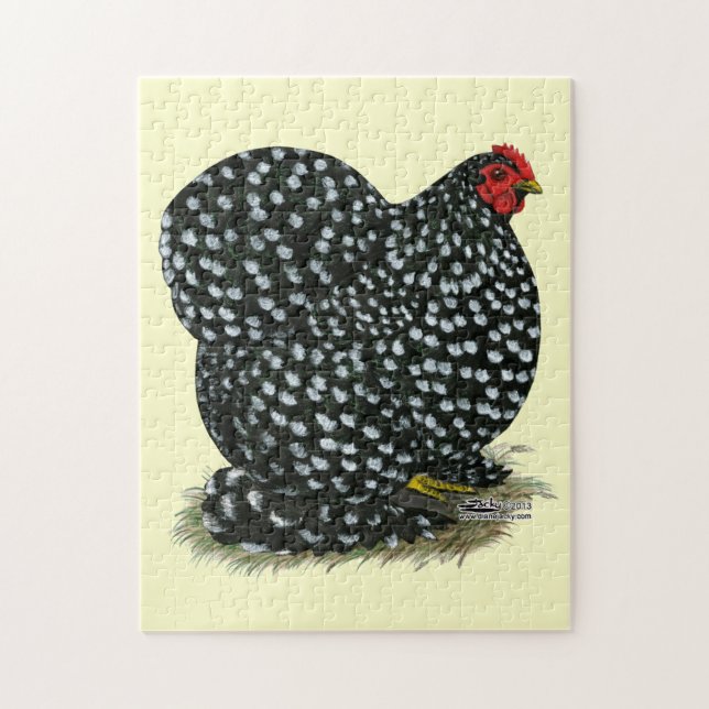 Cochin Mottled Hen Jigsaw Puzzle (Vertical)