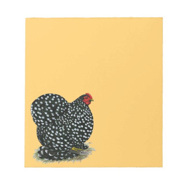Cochin Mottled Hen Notepad (Front)