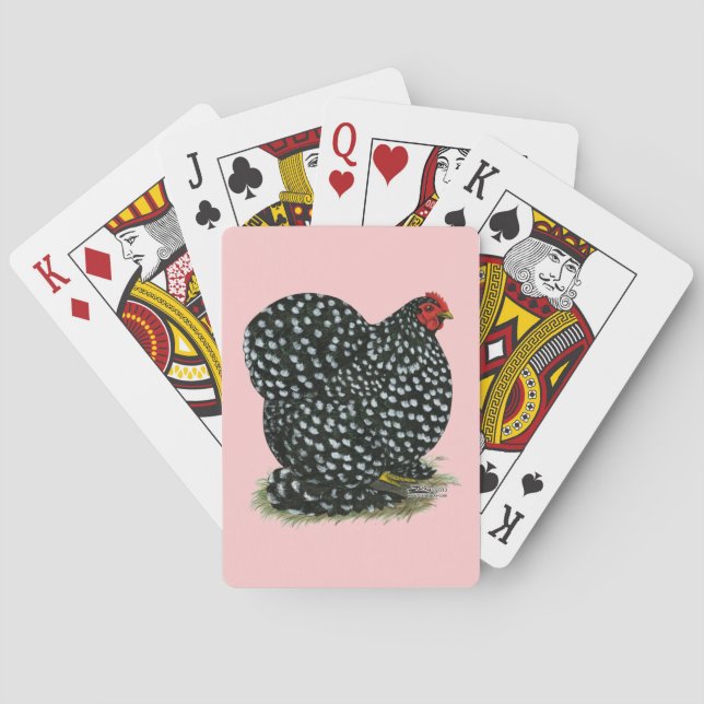 Cochin Mottled Hen Playing Cards (Back)