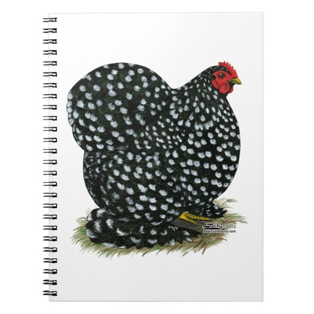 Cochin Mottled Hen Spiral Notebook (Front)