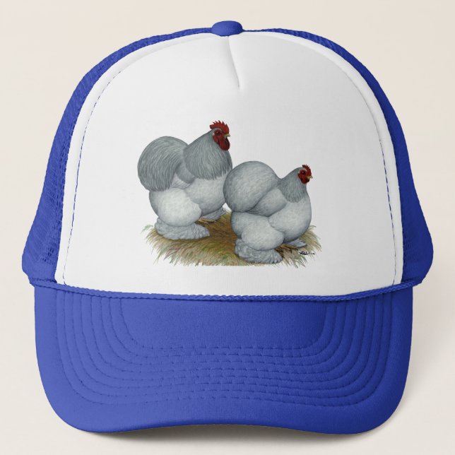 Cochin:  Self Blue Trucker Hat (Front)
