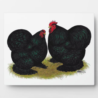 Cochins Black Bantam Pair Plaque