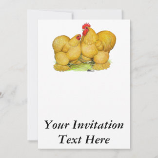 Cochins Buff Pair Invitation