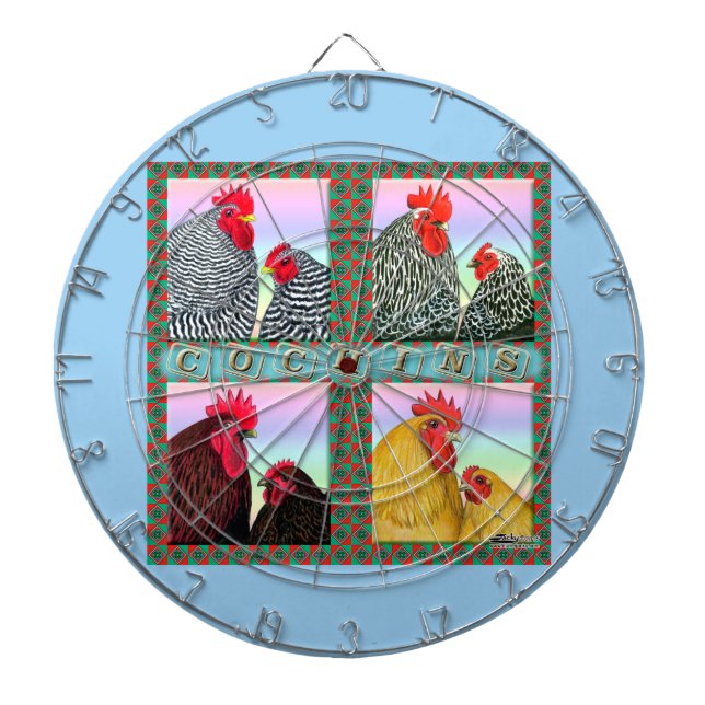Cochins Four Colours Dartboard (Front)