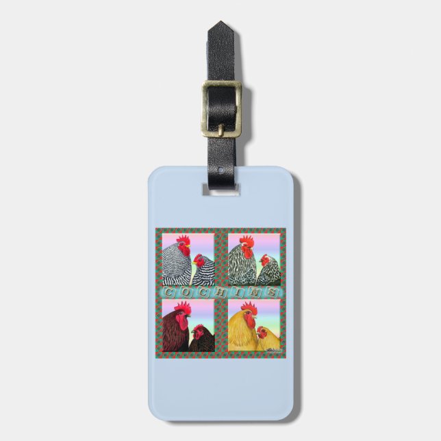 Cochins Four Colours Luggage Tag (Front Vertical)