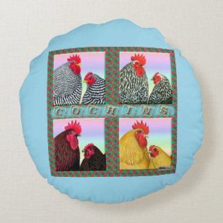 Cochins Four Colours Round Cushion