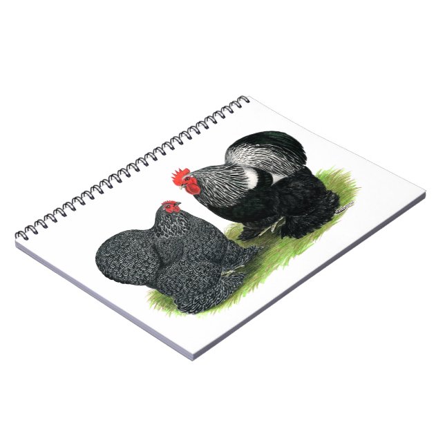 Cochins:  Silver-penciled Spiral Notebook (Left Side)