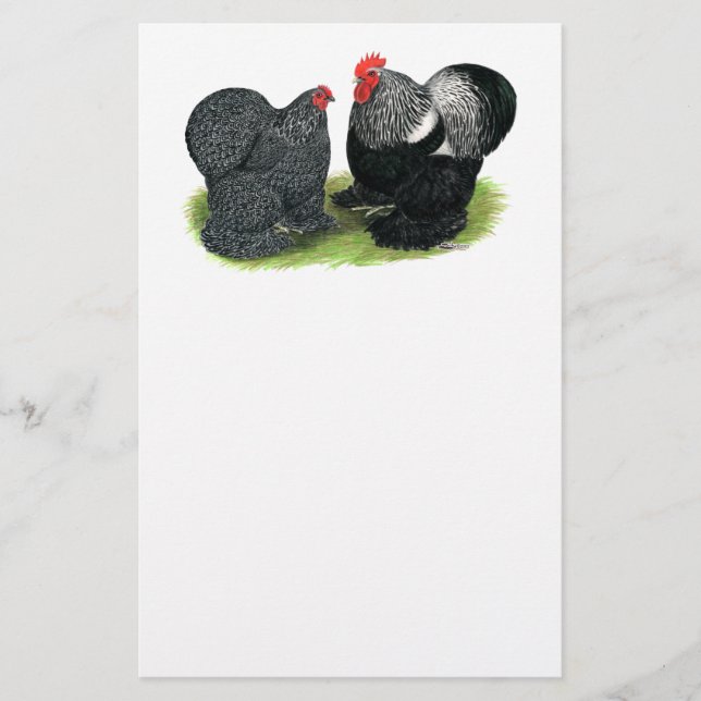 Cochins:  Silver-penciled Stationery (Front)