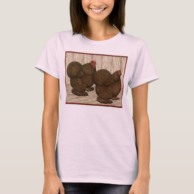 Cochins:  Textured Red Bantams T-Shirt (Front)