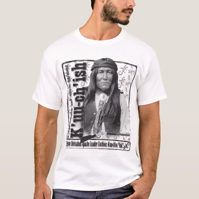 Cochise Chiricahua Apache Indian Name Design T-Shirt (Front)