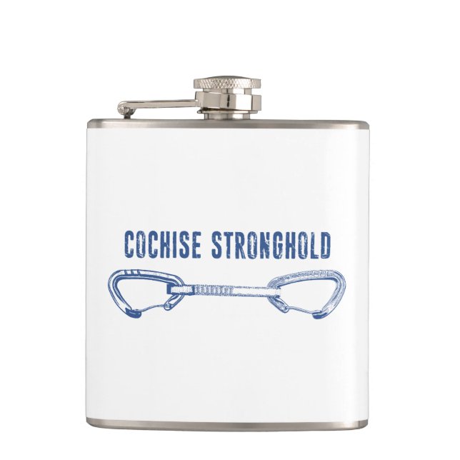 Cochise Stronghold Arizona Climbing Quickdraw Hip Flask (Front)