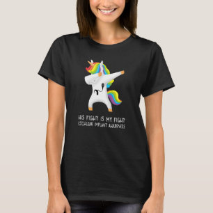 Cochlear Implant Awareness Dabbing Unicorn Hearin T-Shirt