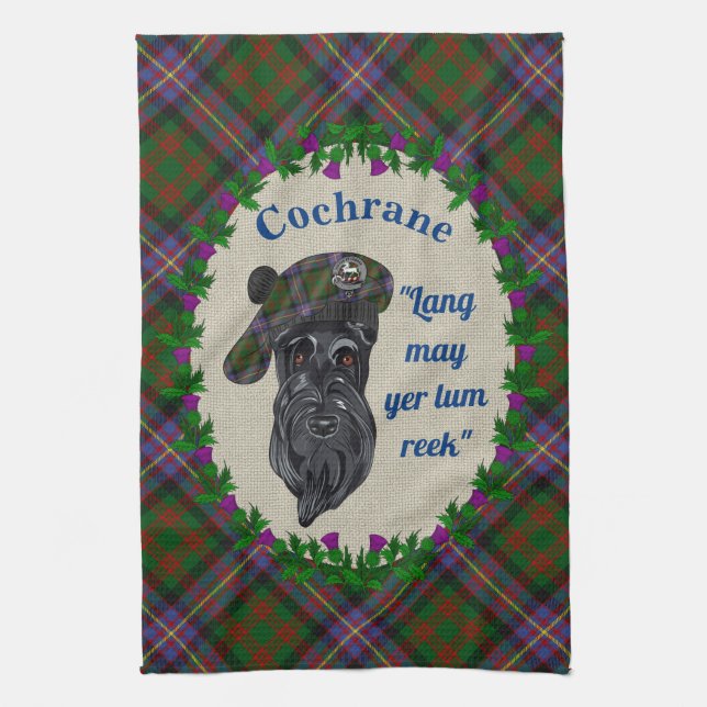Cochrane Scottie Dog Kitchen Towel (Vertical)