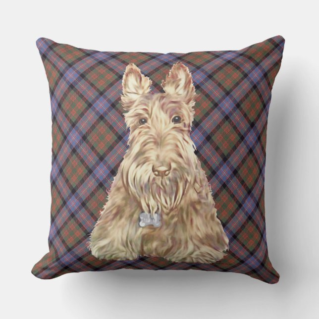 Cochrane Tartan Scottie Cushion (Front)
