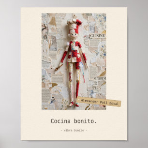 Cocina bonito — Juguetes de Tela Poster