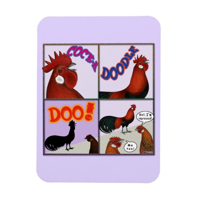 Cock-A-Doodle-Doo! Magnet (Vertical)