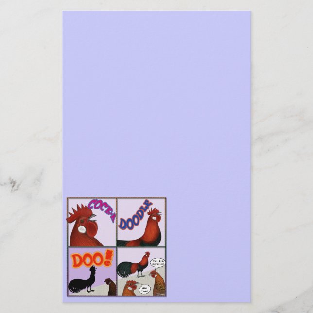 Cock-A-Doodle-Doo! Stationery (Front)