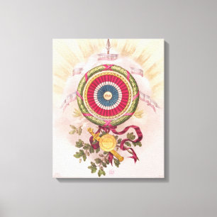 Cockade, emblem of 1848 canvas print