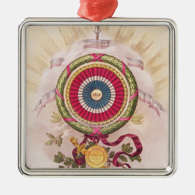 Cockade, emblem of 1848 metal tree decoration (Front)
