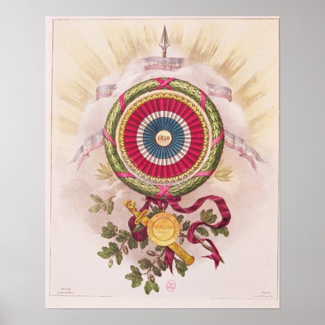 Cockade, emblem of 1848 poster (Front)