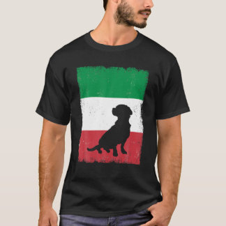 Cockalier Dog Italy Flag Italian Vintage Mum Dad T-Shirt