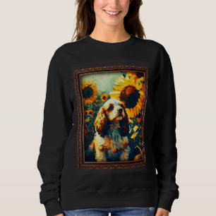 Cockalier Painting Sunflower Flower Mom Women Flor Sweatshirt