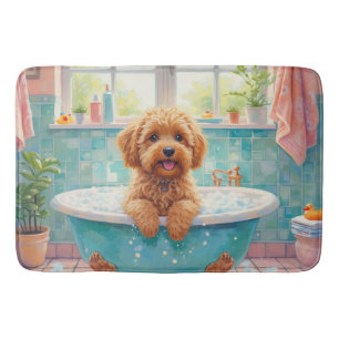 Cockapoo Bath Time Cute Bathroom Decor Mat