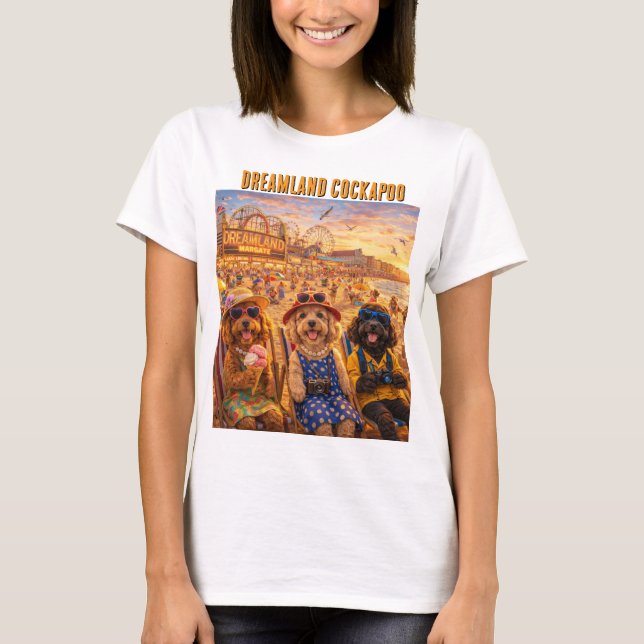 Cockapoo Beach T Shirt Margate Gift (Front)