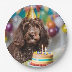 Cockapoo Birthday Party Paper Plate