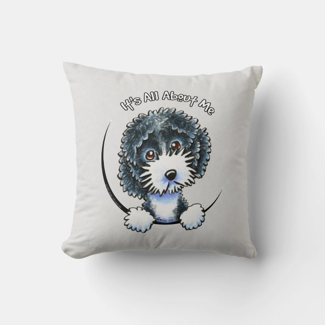 Cockapoo Black Parti IAAM Cushion (Front)