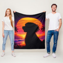 Cockapoo blankets- Retro Cockapoo Dog Lover Gift