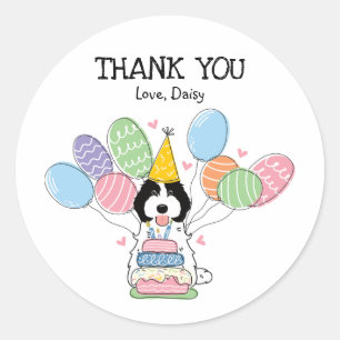 Cockapoo Cavapoo Birthday Favour Tags Sticker