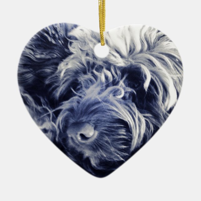 Cockapoo Ceramic Tree Decoration (Front)
