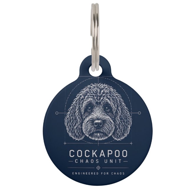 Cockapoo Chaos Unit Dog Tag – Funny dog id (Front)