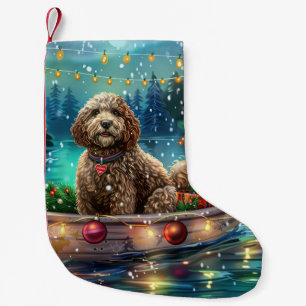 Cockapoo Christmas Festive Voyage Small Christmas Stocking