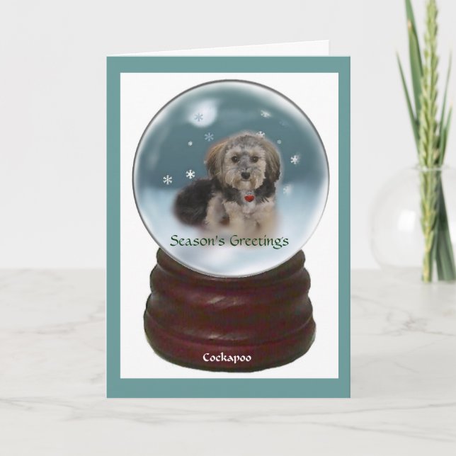 Cockapoo Christmas Gifts Holiday Card (Front)