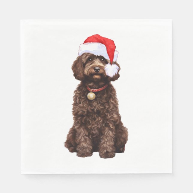 Cockapoo Christmas   Napkin (Front)