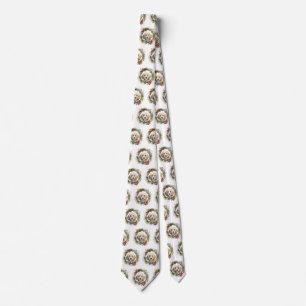 Cockapoo Christmas Wreath Festive Pup Tie