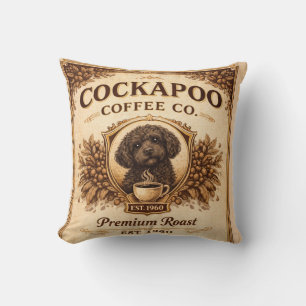 Cockapoo Coffee Co Pillow Dog Lover Cushion Gift