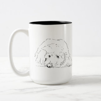 Cockapoo Coffee Mugs, Dog Lover Gift Ideas Two-Tone Coffee Mug