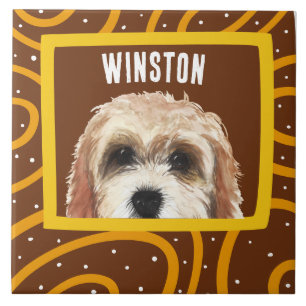 Cockapoo customised photo frame Ceramic Tile
