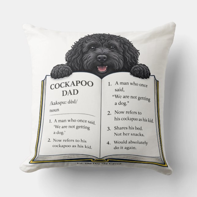 Cockapoo Dad Definition Gift  Cushion (Front)
