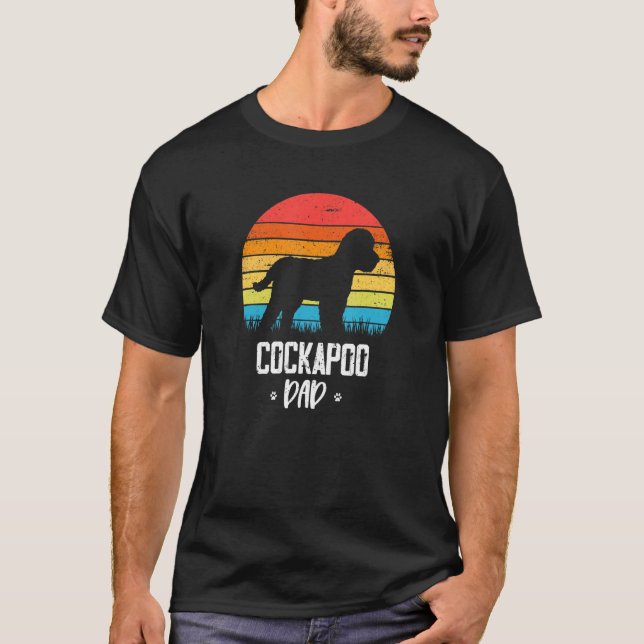 Cockapoo Dad Retro Vintage T-Shirt (Front)