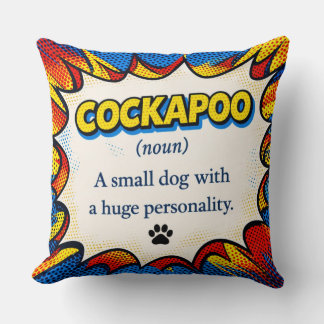 Cockapoo Definition Cushion Funny Dog Pillow Gift